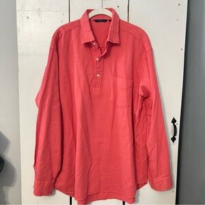 Boden Pink Casual Button Polo Shirt Soft Cotton Large